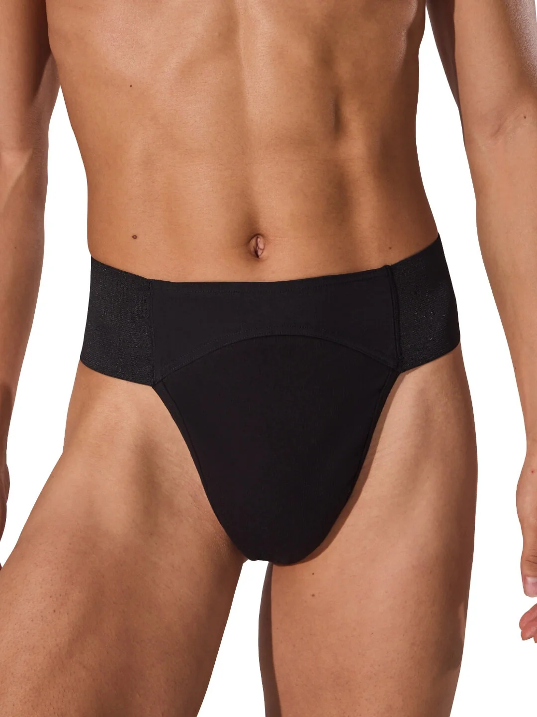 Quilted Cotton Panel Thong Dance Belt - Image 3