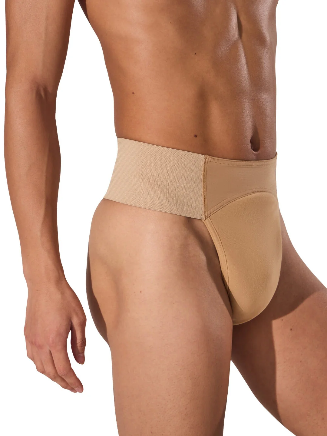 Quilted Cotton Panel Thong Dance Belt - Image 4