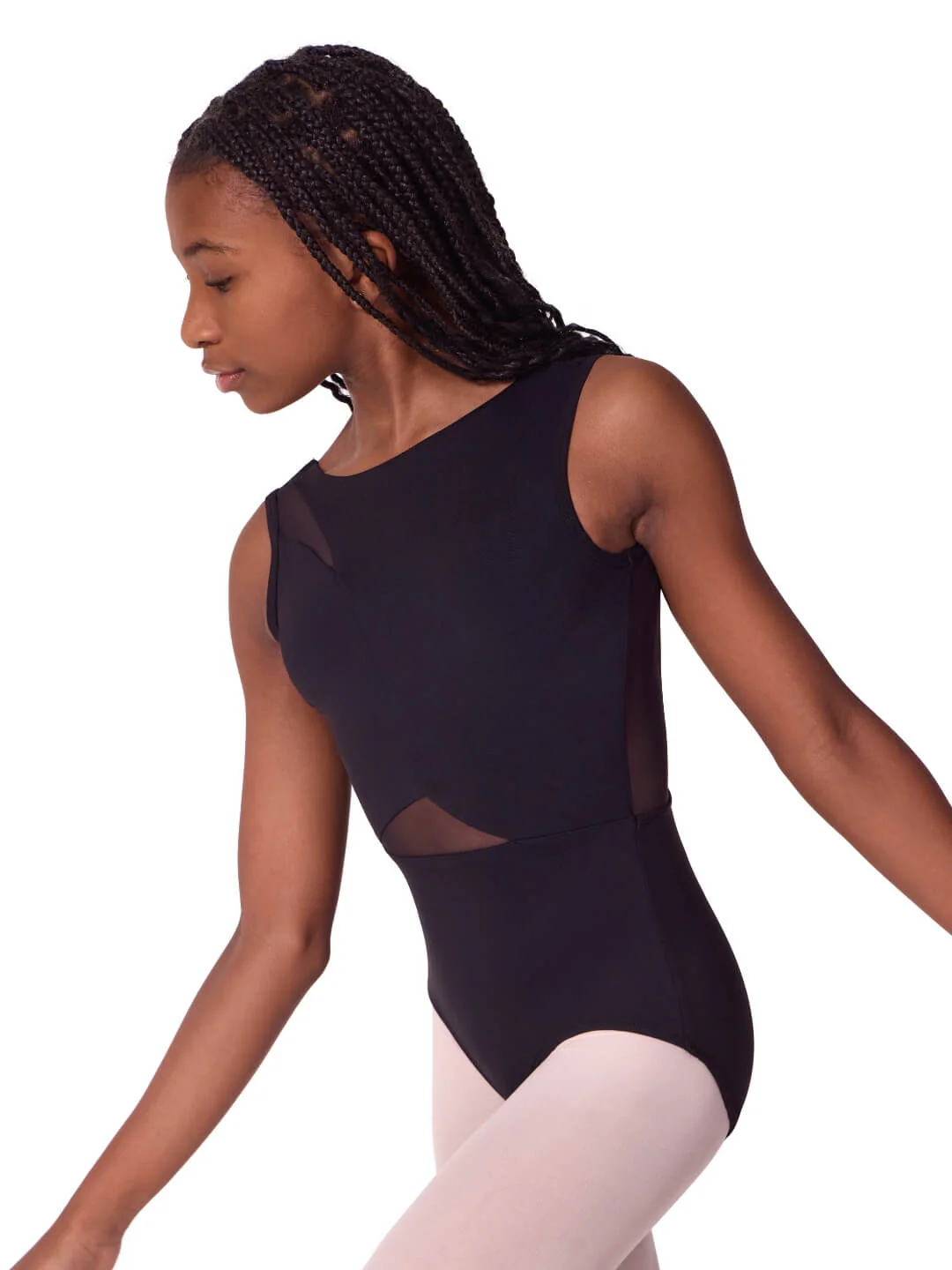 Soft Elegance Asymmetrical Boat Neck Leotard - Tween - Image 3