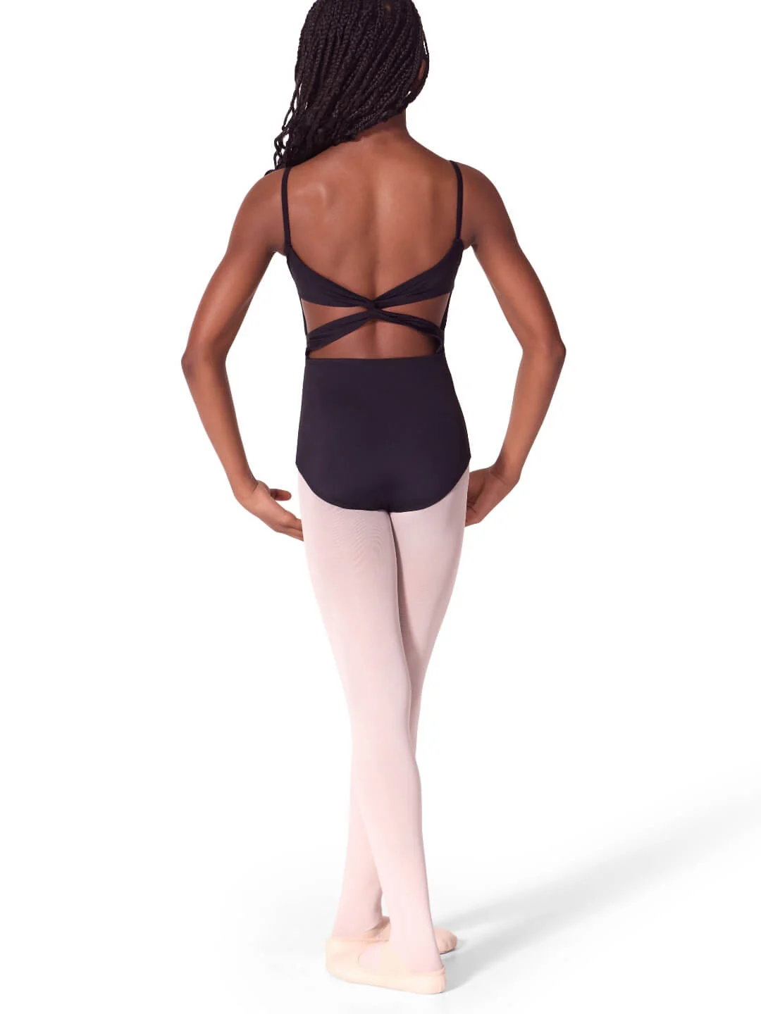 Soft Elegance Camisole Leotard with Twist Back - Tween - Image 4